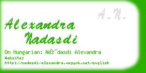 alexandra nadasdi business card